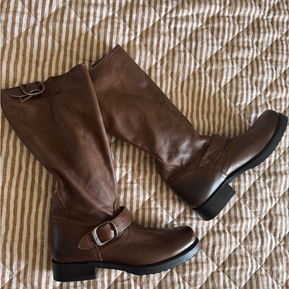 Frye Dark Brown Leather Boots